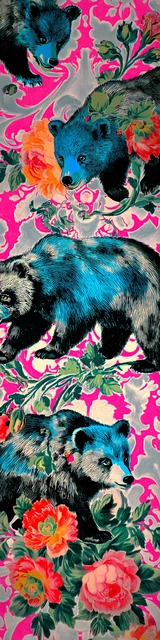 Free bear bookmarks for adults featuring a very colorful bear bookmark